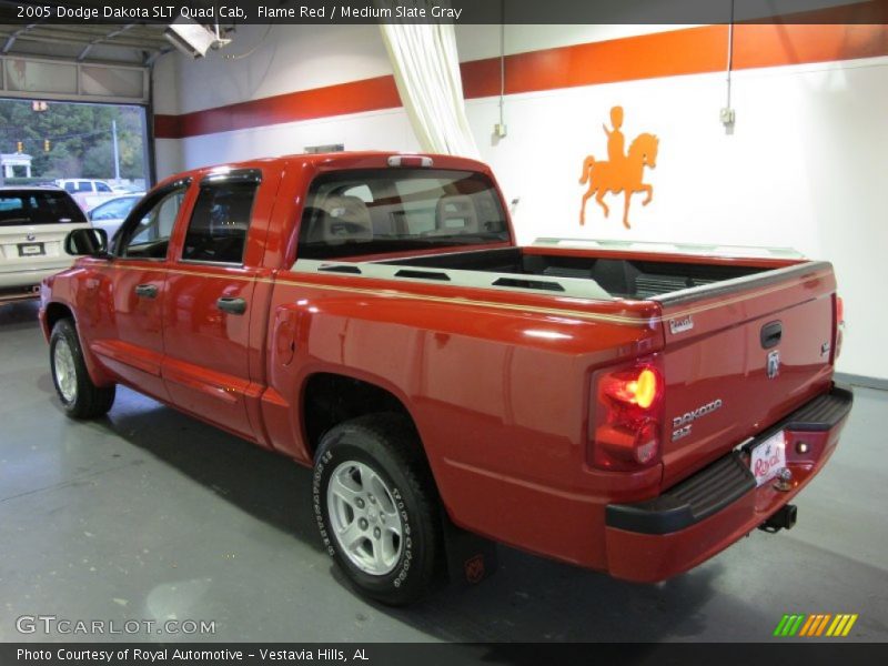 Flame Red / Medium Slate Gray 2005 Dodge Dakota SLT Quad Cab
