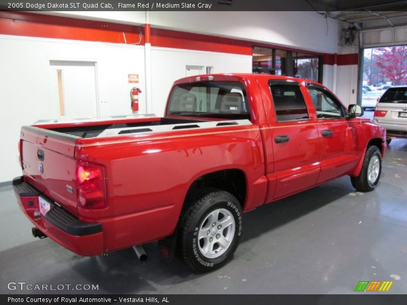 Flame Red / Medium Slate Gray 2005 Dodge Dakota SLT Quad Cab