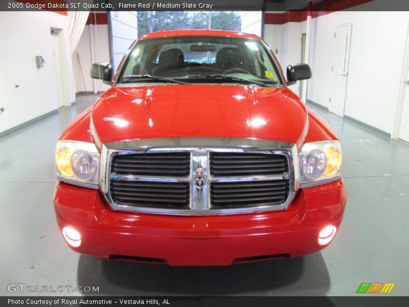 Flame Red / Medium Slate Gray 2005 Dodge Dakota SLT Quad Cab