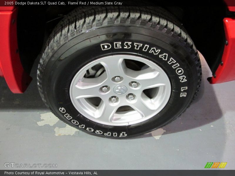 Flame Red / Medium Slate Gray 2005 Dodge Dakota SLT Quad Cab