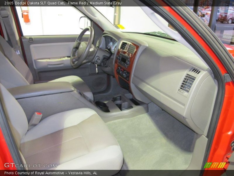 Flame Red / Medium Slate Gray 2005 Dodge Dakota SLT Quad Cab
