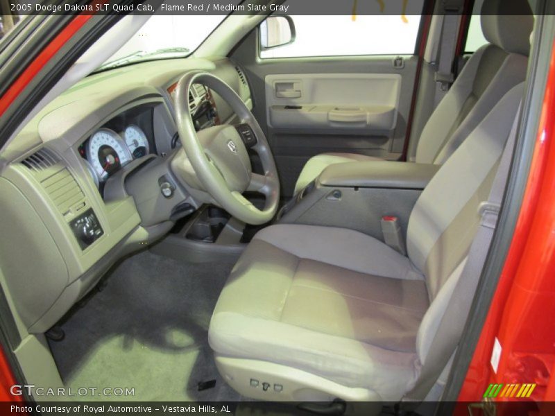 Flame Red / Medium Slate Gray 2005 Dodge Dakota SLT Quad Cab