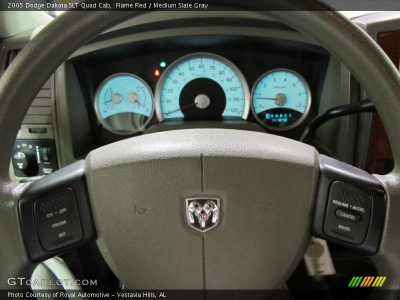 Flame Red / Medium Slate Gray 2005 Dodge Dakota SLT Quad Cab