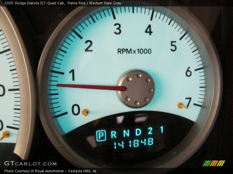 Flame Red / Medium Slate Gray 2005 Dodge Dakota SLT Quad Cab