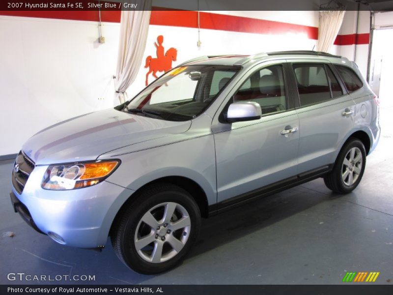 Silver Blue / Gray 2007 Hyundai Santa Fe SE