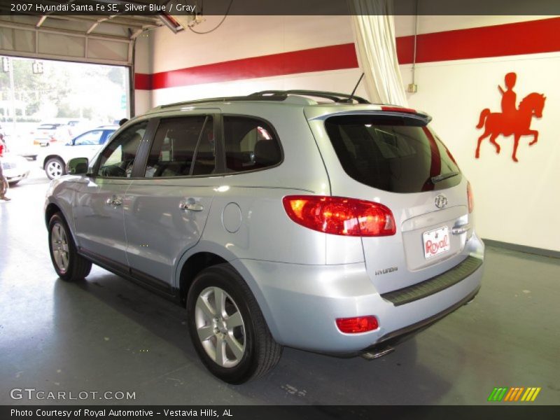 Silver Blue / Gray 2007 Hyundai Santa Fe SE