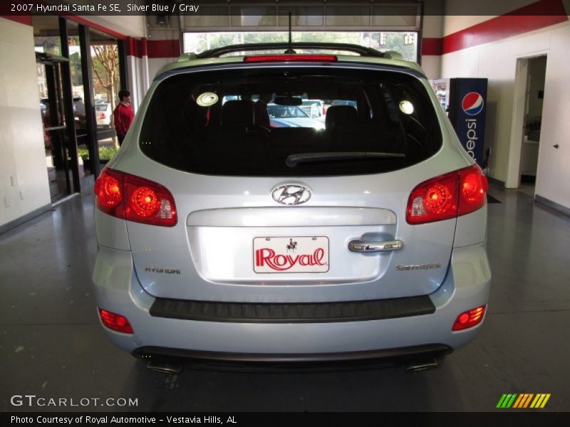 Silver Blue / Gray 2007 Hyundai Santa Fe SE