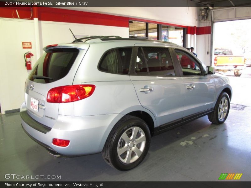 Silver Blue / Gray 2007 Hyundai Santa Fe SE
