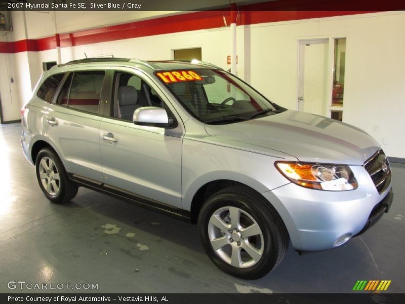 Silver Blue / Gray 2007 Hyundai Santa Fe SE