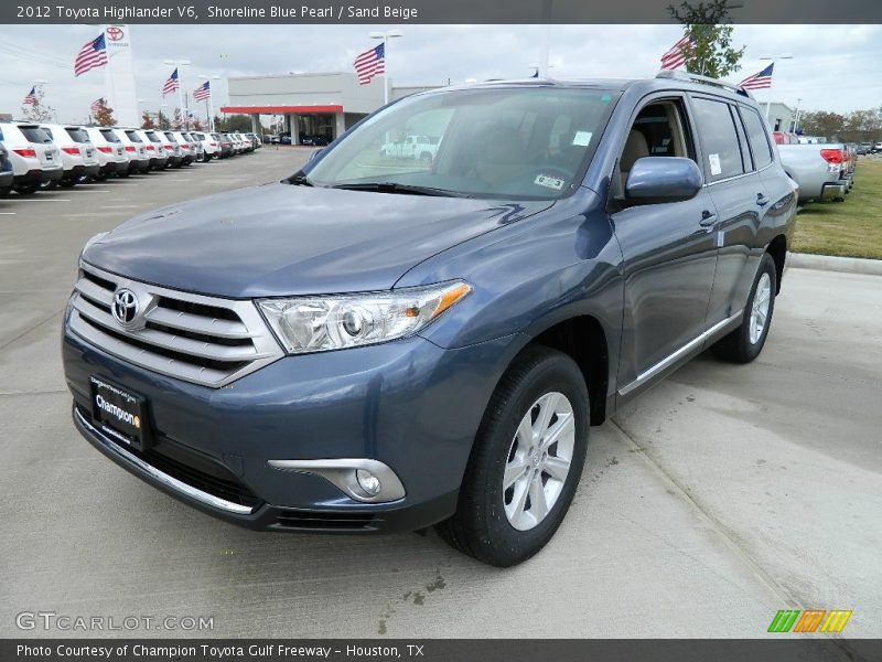 Shoreline Blue Pearl / Sand Beige 2012 Toyota Highlander V6