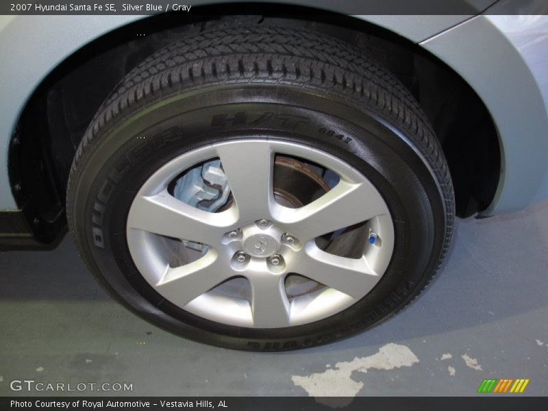 Silver Blue / Gray 2007 Hyundai Santa Fe SE