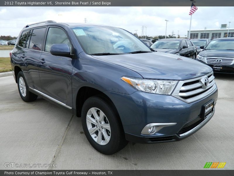 Shoreline Blue Pearl / Sand Beige 2012 Toyota Highlander V6