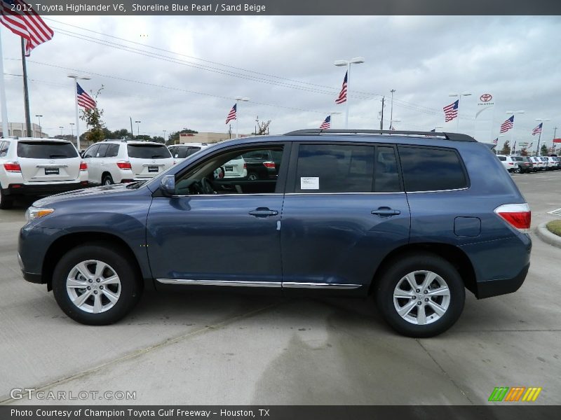 Shoreline Blue Pearl / Sand Beige 2012 Toyota Highlander V6