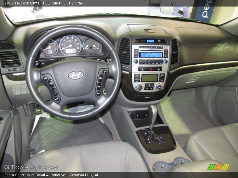 Silver Blue / Gray 2007 Hyundai Santa Fe SE