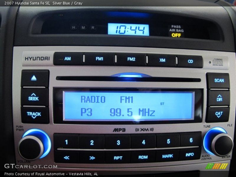 Silver Blue / Gray 2007 Hyundai Santa Fe SE