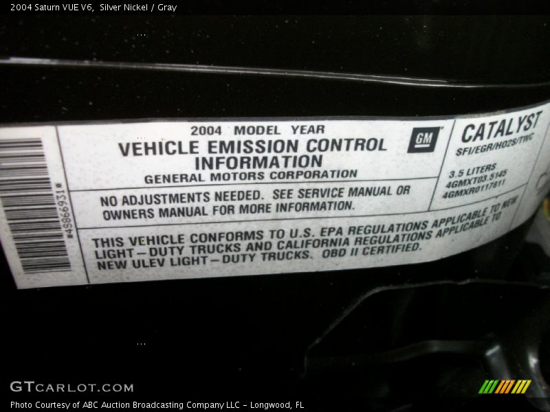 Silver Nickel / Gray 2004 Saturn VUE V6