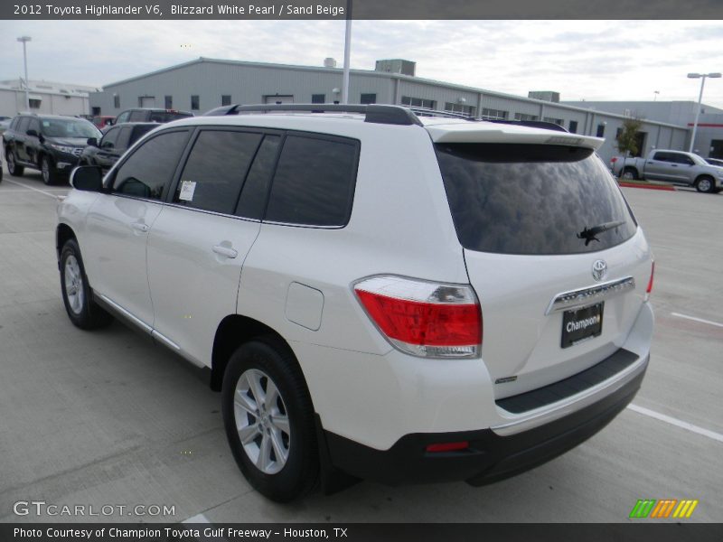 Blizzard White Pearl / Sand Beige 2012 Toyota Highlander V6