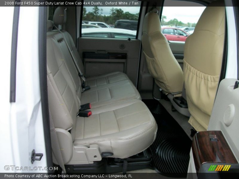 Oxford White / Tan 2008 Ford F450 Super Duty Lariat Crew Cab 4x4 Dually