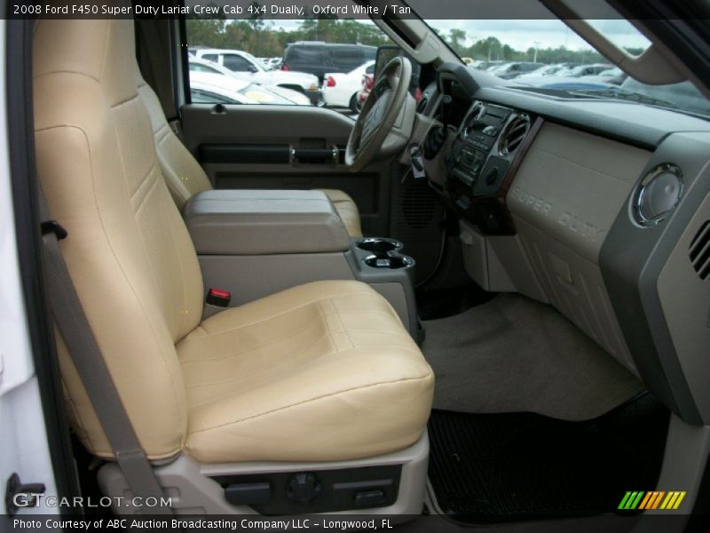 Oxford White / Tan 2008 Ford F450 Super Duty Lariat Crew Cab 4x4 Dually