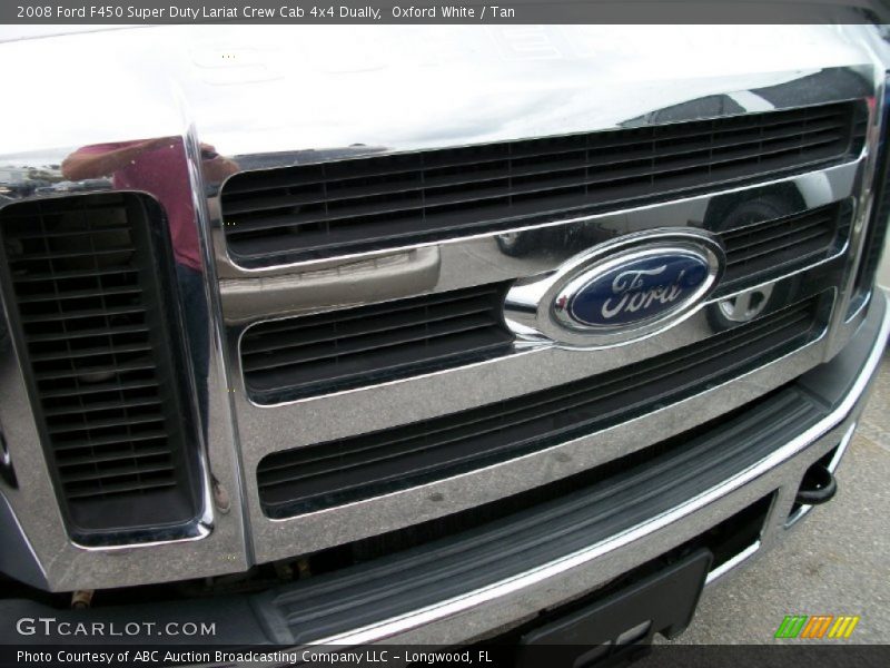 Oxford White / Tan 2008 Ford F450 Super Duty Lariat Crew Cab 4x4 Dually
