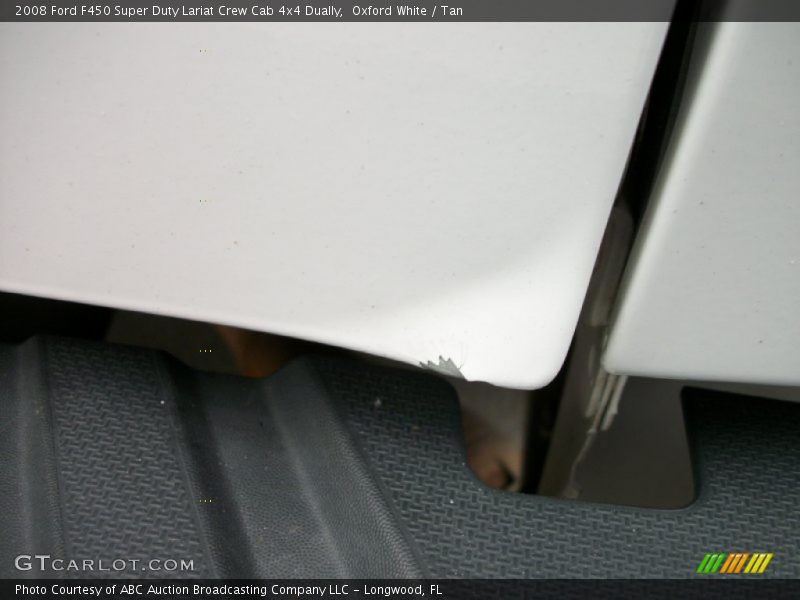 Oxford White / Tan 2008 Ford F450 Super Duty Lariat Crew Cab 4x4 Dually