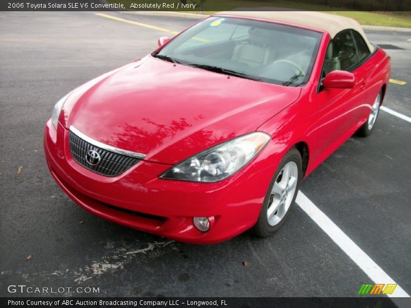 Absolutely Red / Ivory 2006 Toyota Solara SLE V6 Convertible