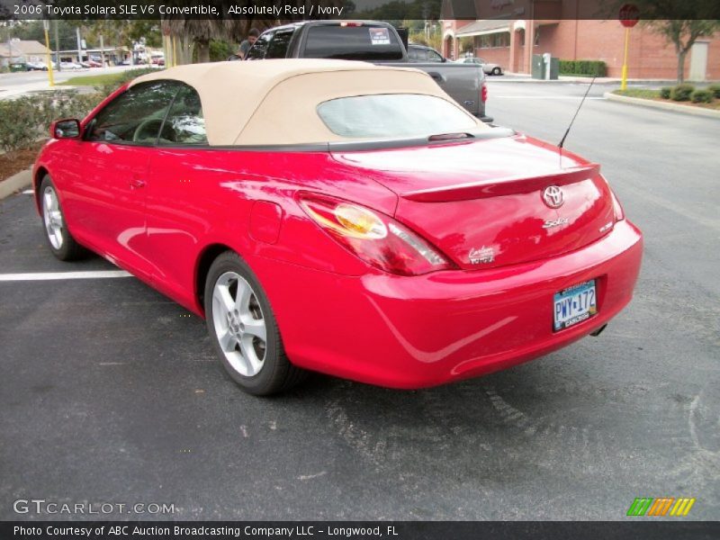 Absolutely Red / Ivory 2006 Toyota Solara SLE V6 Convertible