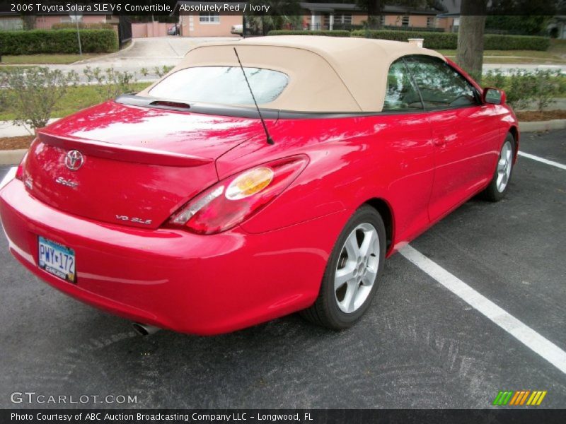 Absolutely Red / Ivory 2006 Toyota Solara SLE V6 Convertible