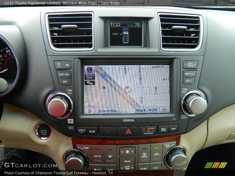 Blizzard White Pearl / Sand Beige 2012 Toyota Highlander Limited