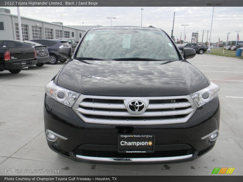 Black / Sand Beige 2012 Toyota Highlander Limited