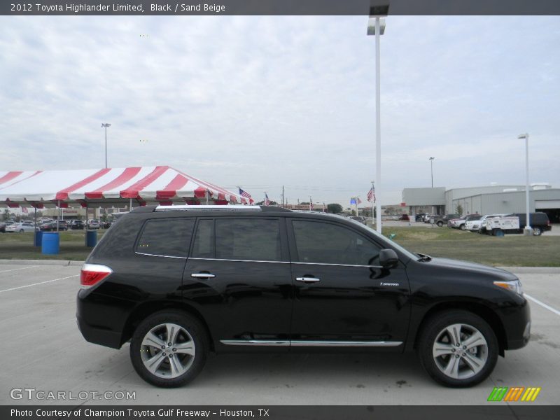 Black / Sand Beige 2012 Toyota Highlander Limited