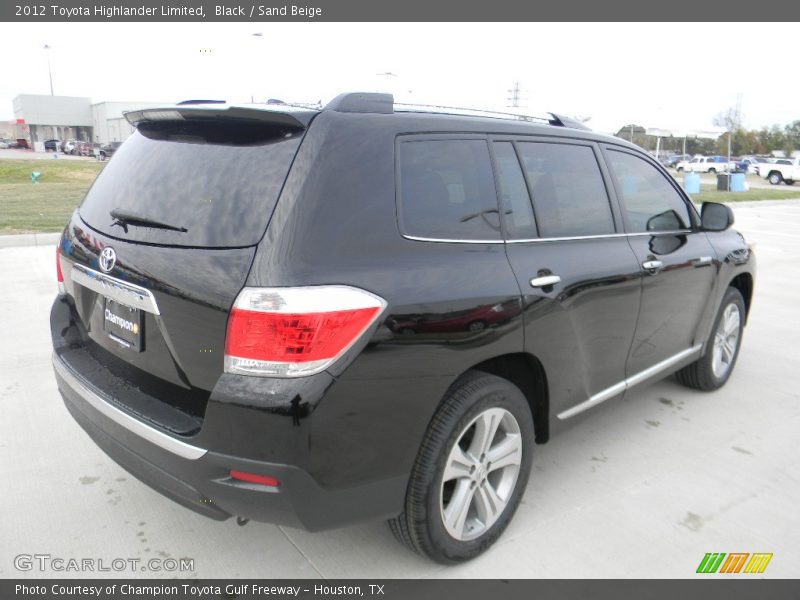 Black / Sand Beige 2012 Toyota Highlander Limited