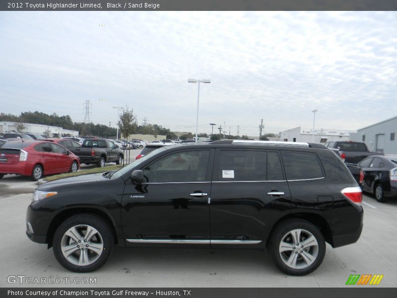 Black / Sand Beige 2012 Toyota Highlander Limited