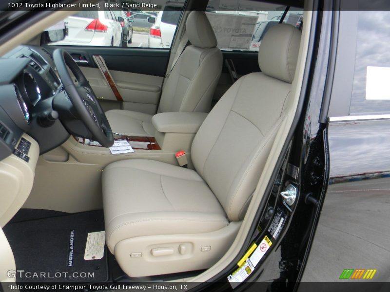 Black / Sand Beige 2012 Toyota Highlander Limited