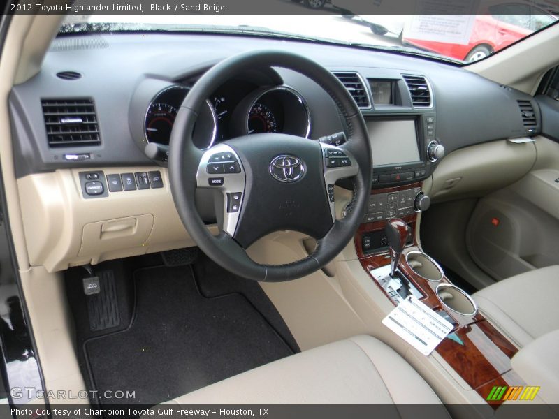 Black / Sand Beige 2012 Toyota Highlander Limited