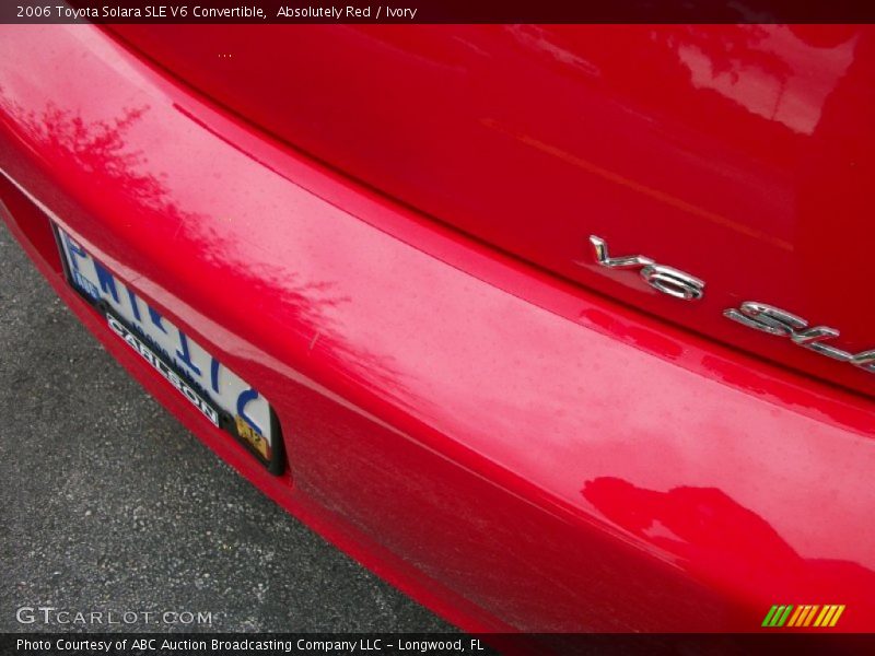 Absolutely Red / Ivory 2006 Toyota Solara SLE V6 Convertible