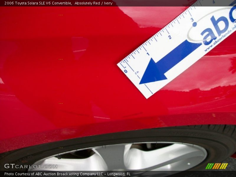 Absolutely Red / Ivory 2006 Toyota Solara SLE V6 Convertible