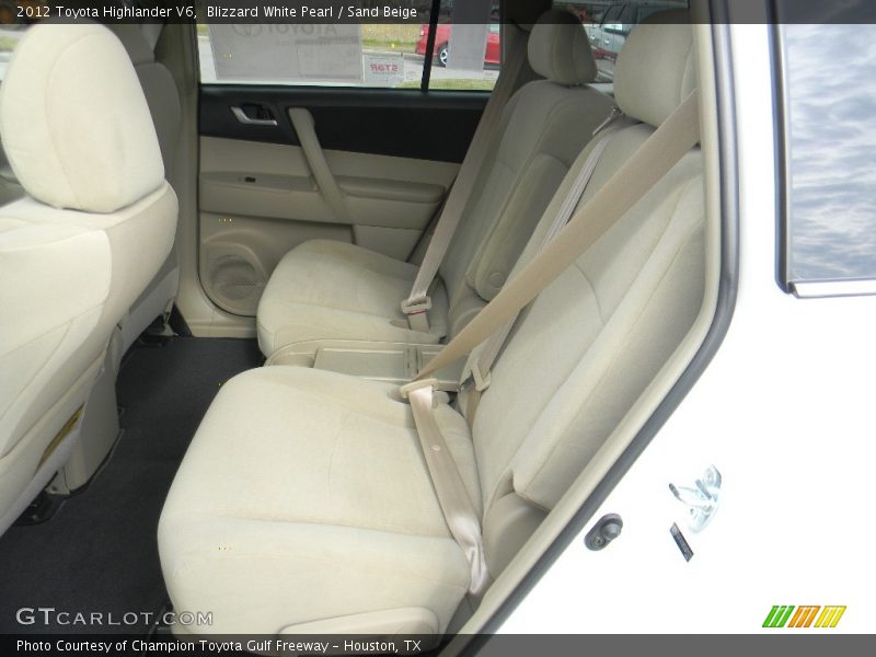 Blizzard White Pearl / Sand Beige 2012 Toyota Highlander V6