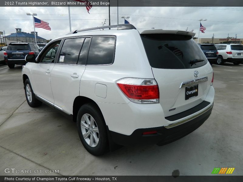 Blizzard White Pearl / Sand Beige 2012 Toyota Highlander