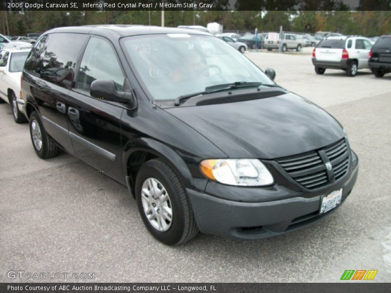 Inferno Red Crystal Pearl / Medium Slate Gray 2006 Dodge Caravan SE