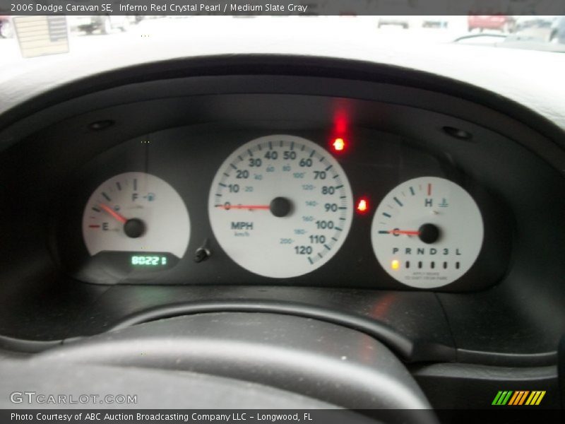 Inferno Red Crystal Pearl / Medium Slate Gray 2006 Dodge Caravan SE