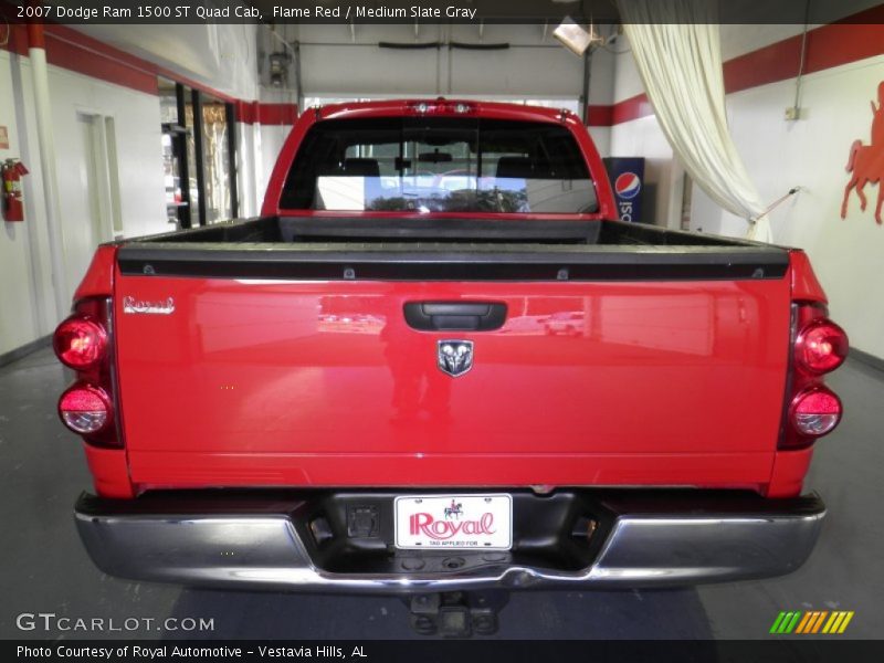 Flame Red / Medium Slate Gray 2007 Dodge Ram 1500 ST Quad Cab