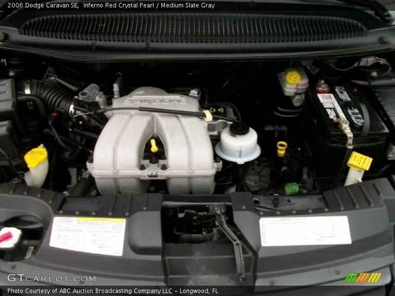 Inferno Red Crystal Pearl / Medium Slate Gray 2006 Dodge Caravan SE