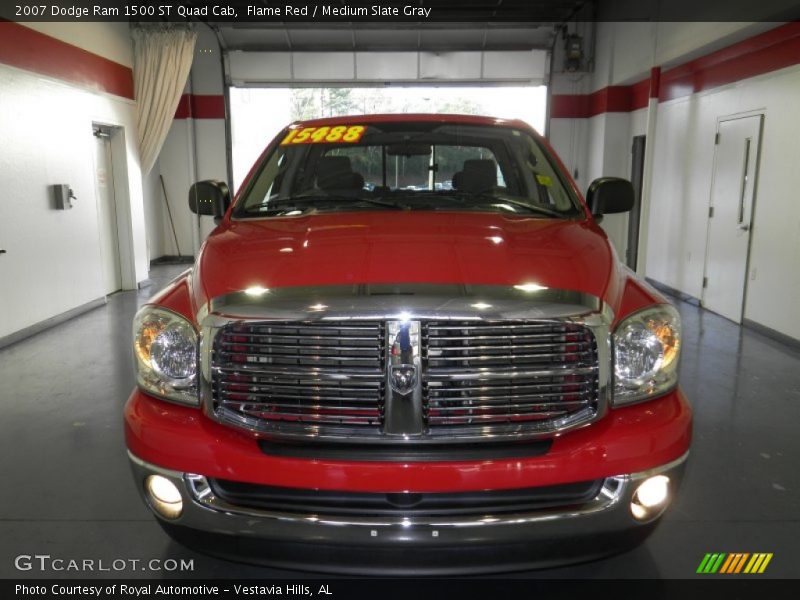 Flame Red / Medium Slate Gray 2007 Dodge Ram 1500 ST Quad Cab
