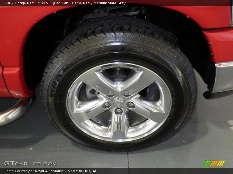Flame Red / Medium Slate Gray 2007 Dodge Ram 1500 ST Quad Cab