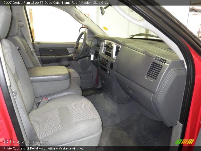 Flame Red / Medium Slate Gray 2007 Dodge Ram 1500 ST Quad Cab