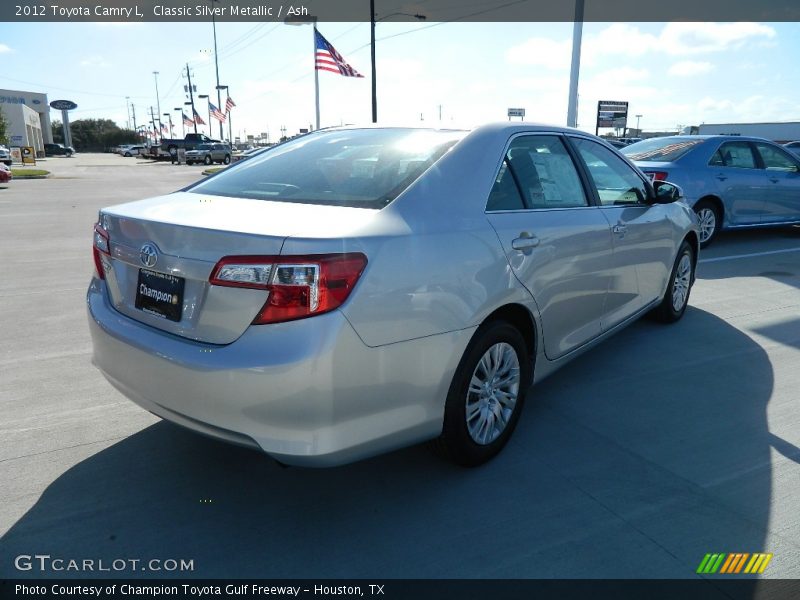 Classic Silver Metallic / Ash 2012 Toyota Camry L