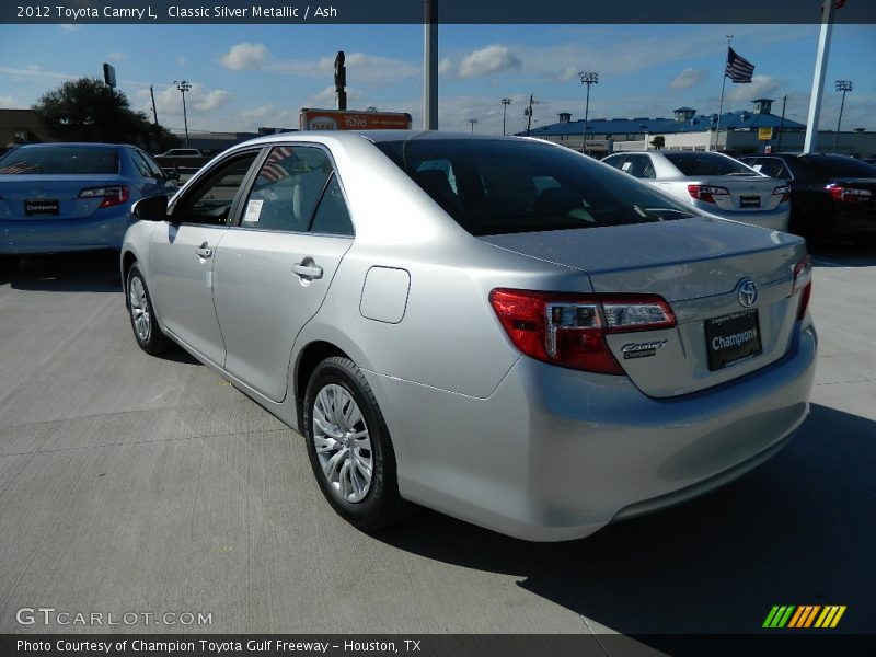 Classic Silver Metallic / Ash 2012 Toyota Camry L