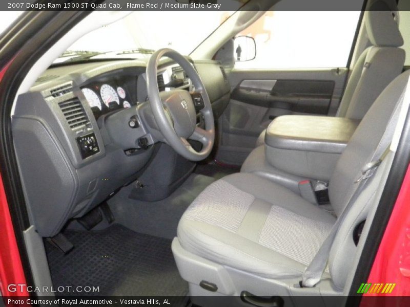 Flame Red / Medium Slate Gray 2007 Dodge Ram 1500 ST Quad Cab