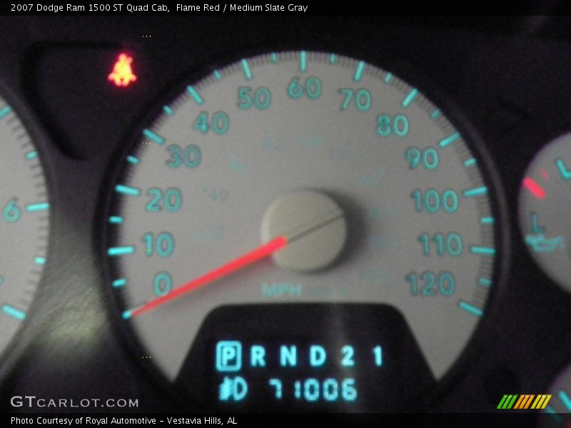 Flame Red / Medium Slate Gray 2007 Dodge Ram 1500 ST Quad Cab